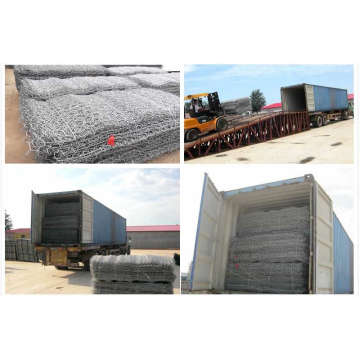 Cesta galvanizada de Gabion / malha gabião / Anping sextavada galvanizada